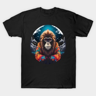 Snow Monkey Earth Day T-Shirt